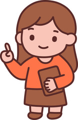 설명하는 여자 교사