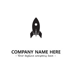 Rocket silhouette logo company design vector illustration