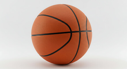 Orange Basketball Isolated on White Background