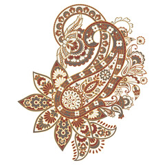 Vector paisley pattern. Vintage flowers Decorative ornament card, invitation, web design