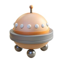 3D Futuristic Flying Saucer Spaceship