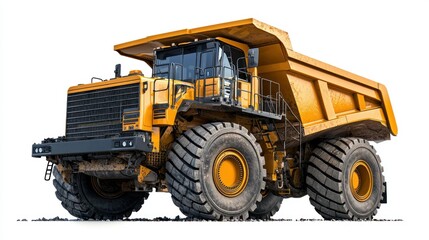 Heavy-duty raw material handling isolated on white background