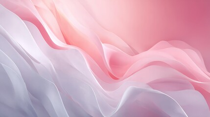 Fototapeta premium Blush to rose pink gradient with flowing organic shapes, a dreamy abstract backdrop evoking soft elegance.