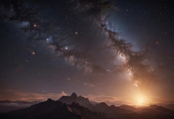 Brilliant celestial display, countless stars ablaze ,  Milky Way,  backdrop