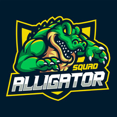 Fototapeta premium alligator modern mascot logo concept