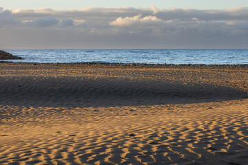 El Veril beach. Sand dunes by the sea Relaxia, Gran Canaria, Spain
