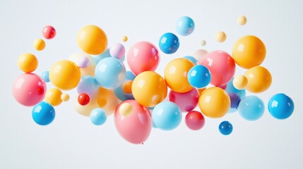 Colorful floating balloons