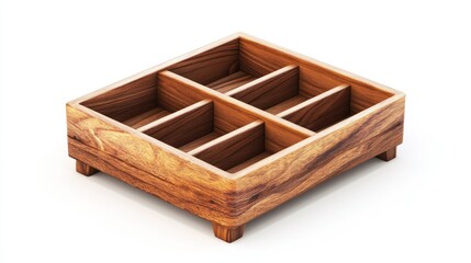 Hidden storage compartments isolated on white background