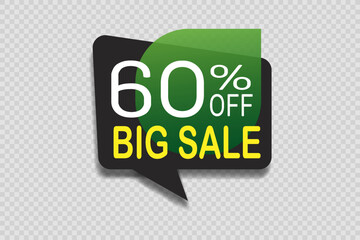 Modern sale discount banner in green and black design.