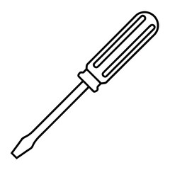 screwdriver on white background