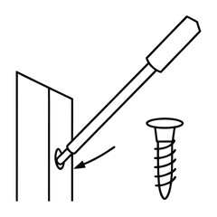 vector illustration of a drill