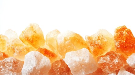 Himalayan salt lamp isolated on white background