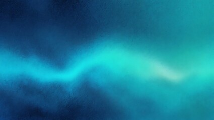 Fototapeta premium Abstract blue and teal gradient background with subtle grain texture and a fluid wave