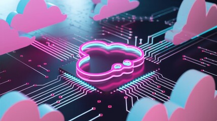 Cybernetic cloud architecture showcases integrated digital network solutions