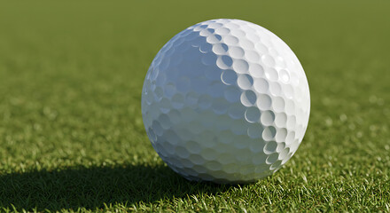 Obraz premium Golf Ball on Green: Crisp Close-Up