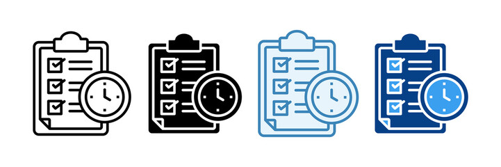 Fototapeta premium Project Management Icon Set Multiple Style Collection