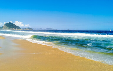 Copacabana Leme Beach Tropical Paradise in Rio de Janeiro Brazil.