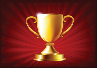 gold cup on a dark background