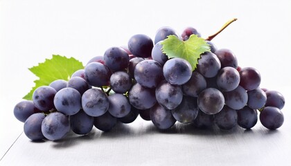 Fototapeta premium fresh plump grapes on white background healthy food stock photo