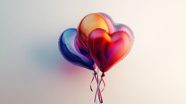 Colorful heart balloons (25)