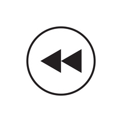 rewind glyph flat vector icon, Fast forward liner icon vector set.