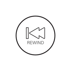 rewind glyph flat vector icon, Fast forward liner icon vector set.