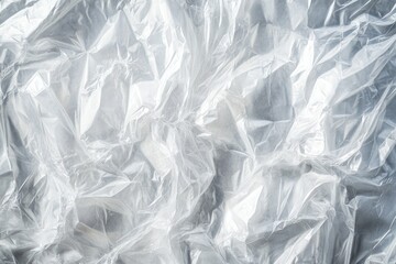Obraz premium A close-up view of crumpled. shiny silver foil creating a textured surface. reflecting light. ideal for backgrounds. product displays. or artistic compositions