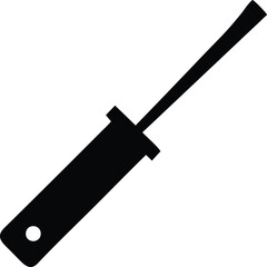 Black Screwdriver Icon Repair Tool Vector