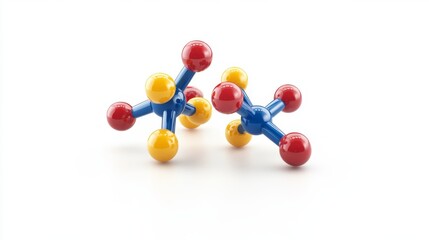 3d molecular structure model with atoms and bonds on a futuristic digital science background representing chemistry, biology, and scientific research innovation
