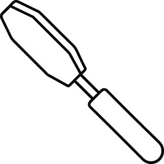 Simple Line Art Spatula Icon Design