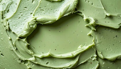 Fototapeta premium Whipping up green matcha cream kitchen food photography culinary environment close-up gourmet concept