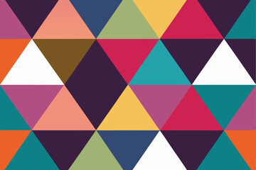 Colorful geometric triangle pattern seamless texture for web backgrounds and graphic designs