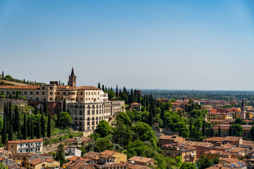 Verona, Italy – Panoramic View of San Giorgio in Braida and Cityscape – May 2, 2025