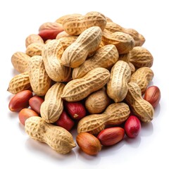 peanuts on white background