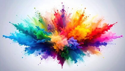 Fototapeta premium Vibrant color explosion art event digital creation modern environment high-resolution viewpoint abstract concept