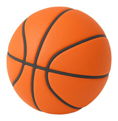 Fototapeta premium Orange Basketball on Transparent Background