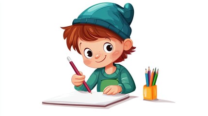 Illustrator isolated on white background