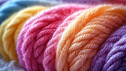 Rainbow Yarn Texture
