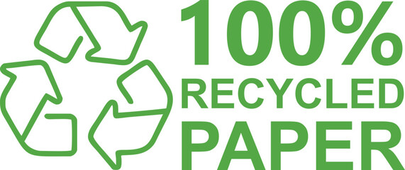 Recycled Paper Vector Label – Eco Friendly, Green, Sustainable, Badge Design