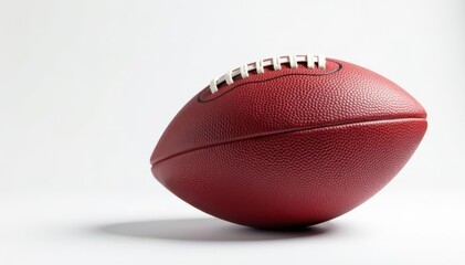Close-up of an American football on white background, photography, white, image