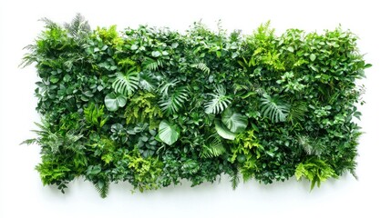 Indoor vertical garden isolated on white background