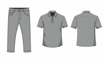 Flat Modern apparel mockup design featuring high quality garment visualization dynamic styling and digital rendering techniques for superior fashion presentation and online branding in  Simple flat cu