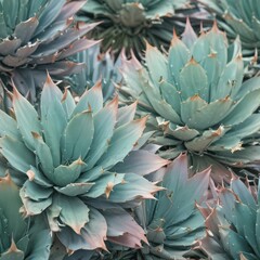 Obraz premium Pastel agave leaves, vibrant background texture, pastel, background