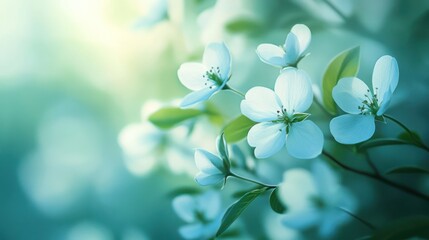 Blossoms in Teal Light