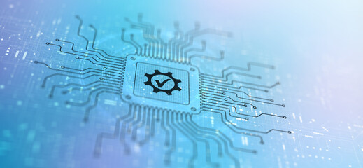 Process Validation and Optimization Illustrated on a Processor, Business and Technology Concept.