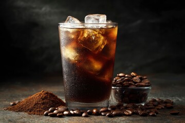 Iced Coffee: Dark, Cool, and Refreshing Beverage Photography