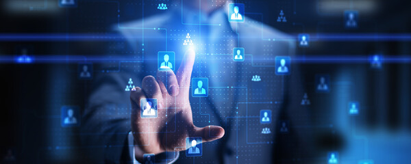 Human Resource Network Management and Employee Data Visualization in a Digital Workspace.