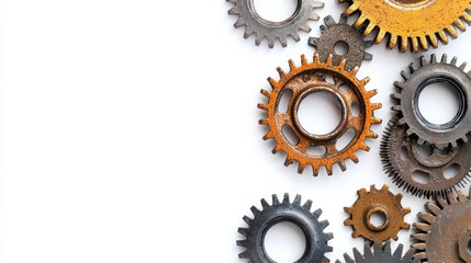 Industrial efficiency isolated on white background