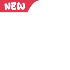 New corner ribbon vector tag. Red label for product highlight and promotions