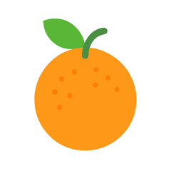 Minimalistic orange fruit illustration against a contrasting black background
